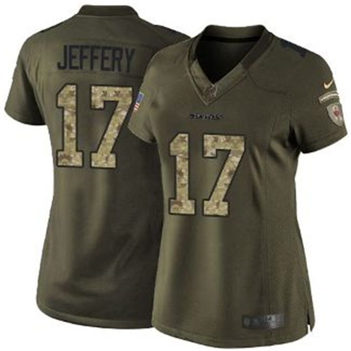 Womens Chicago Bears #17 Alshon Jeffery Green Salute To Service Jersey