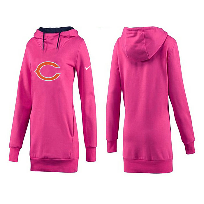 Women's Chicago Bears Pink Mother's Day Pull Long Pullover Hoodie