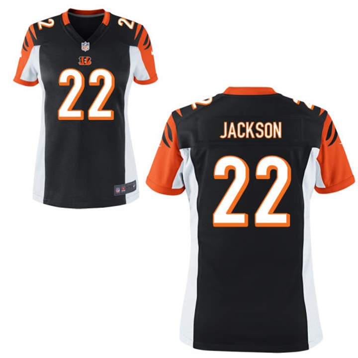 Womens Cincinnati Bengals #22 William Jackson III Black Game Jersey