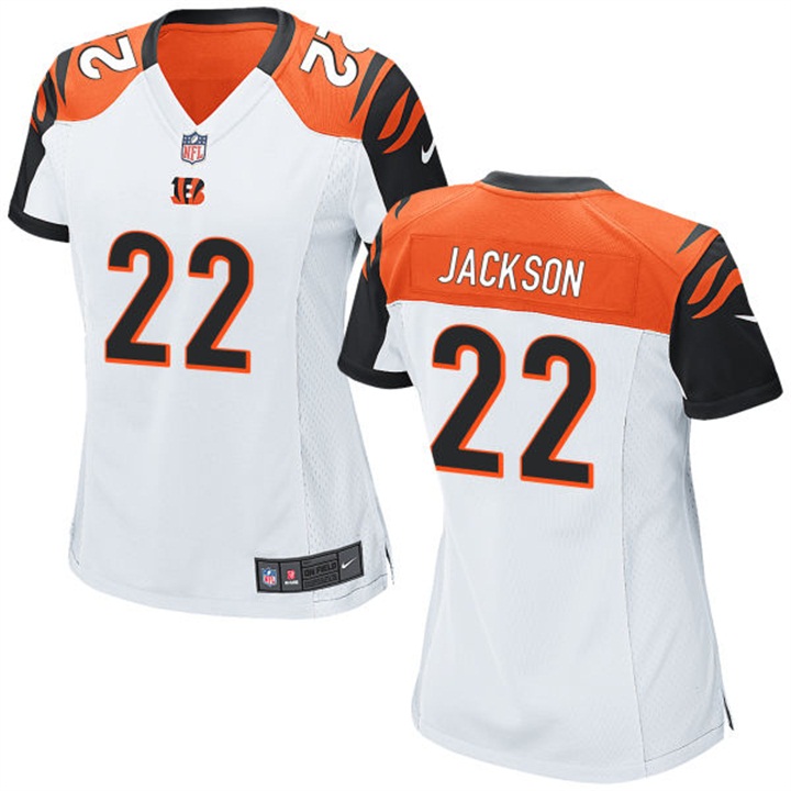 Womens Cincinnati Bengals #22 William Jackson III White Game Jersey