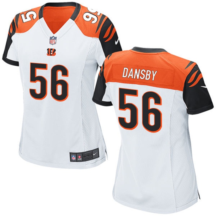 Womens Cincinnati Bengals #56 Karlos Dansby White Game Jersey