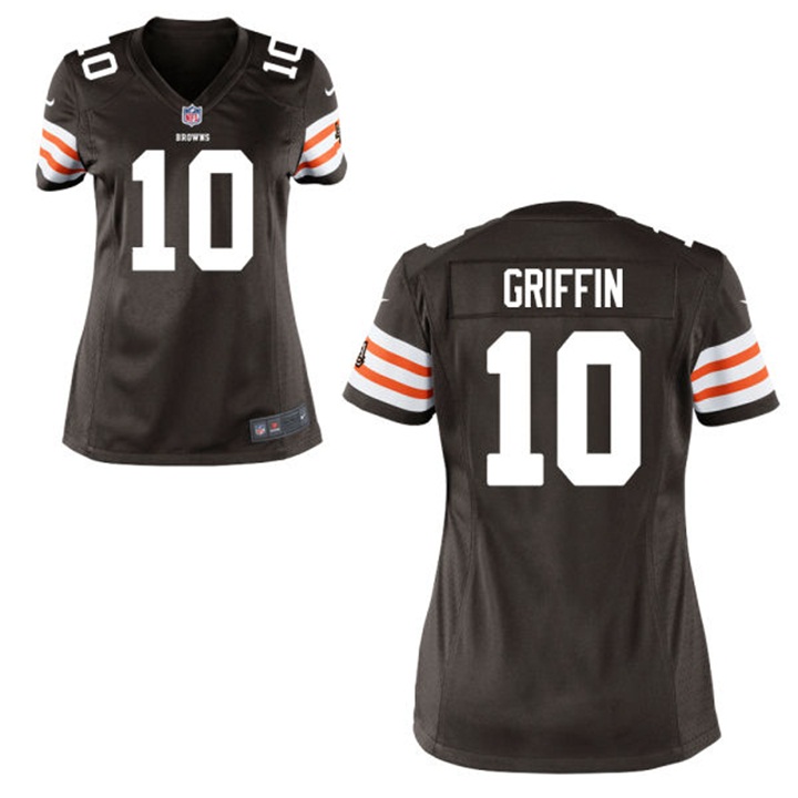 Women's Cleveland Browns #10 Robert Griffin III Historic Logo Brown Game Jersey