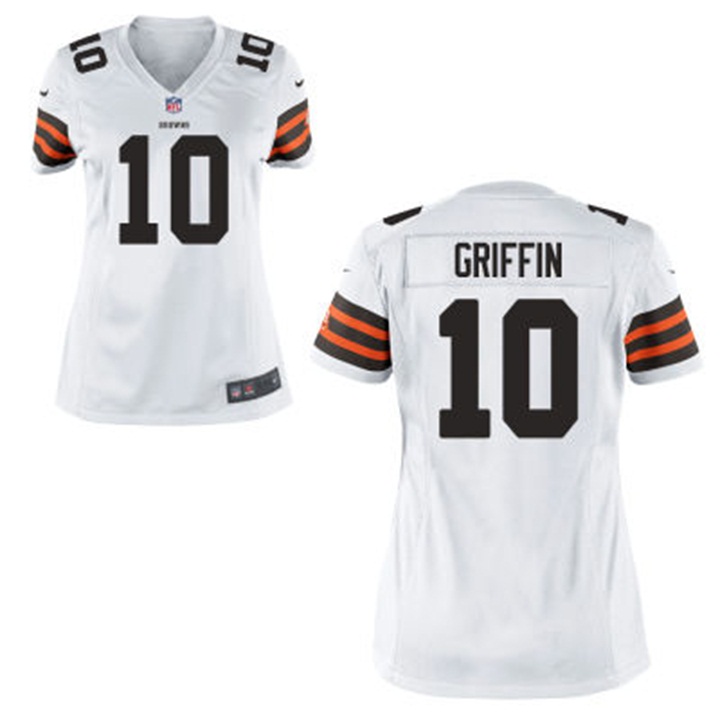 Women's Cleveland Browns #10 Robert Griffin III Historic Logo White Game Jersey