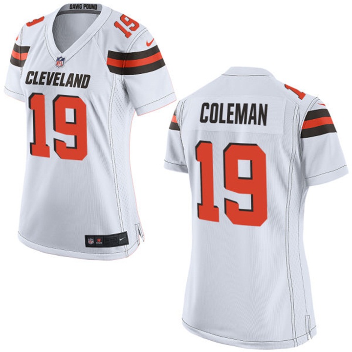 Womens Cleveland Browns #19 Corey Coleman White Game Jersey