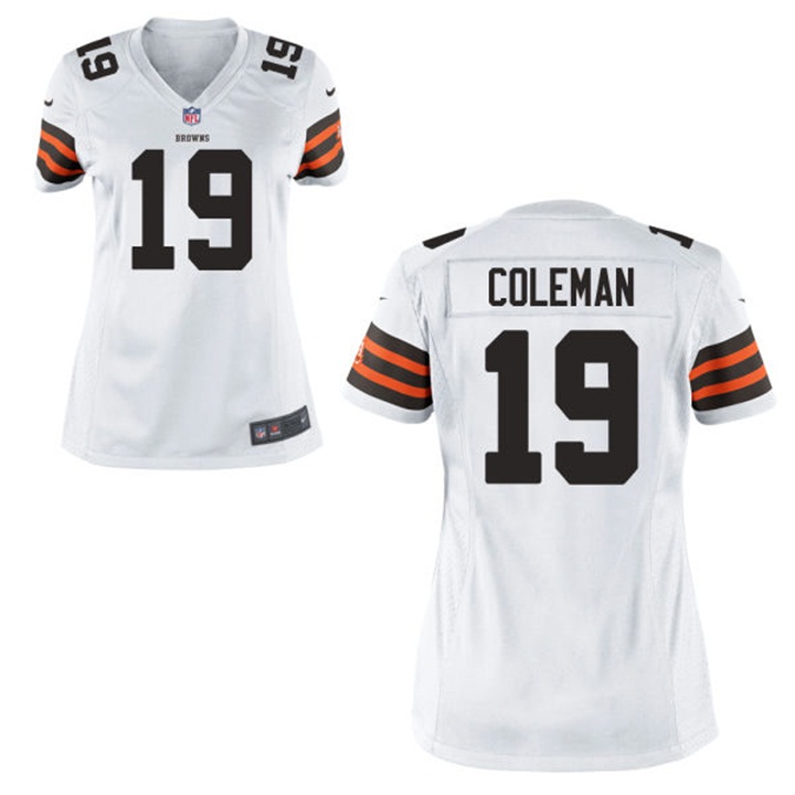 Womens Cleveland Browns #19 Corey Coleman White Historic Logo Game Jersey