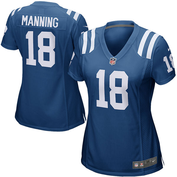 Women's Indianapolis Colts #18 Peyton Manning Royal Retired Player Game Jersey