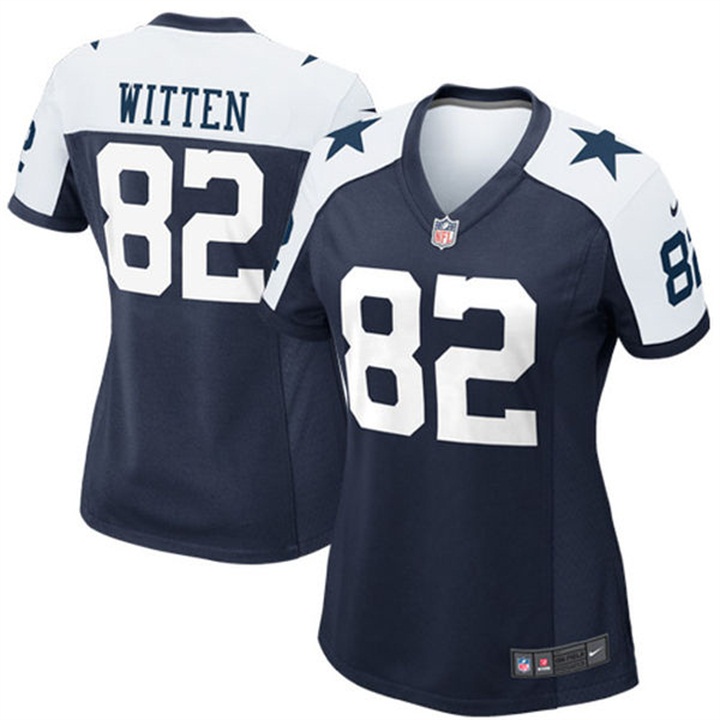 Womens Dallas Cowboys #82 Jason Witten Navy Game Jersey