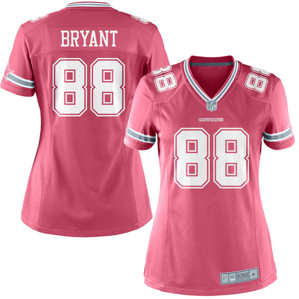 Women's Dallas Cowboys #88 Dez Bryant Pink Game Jersey