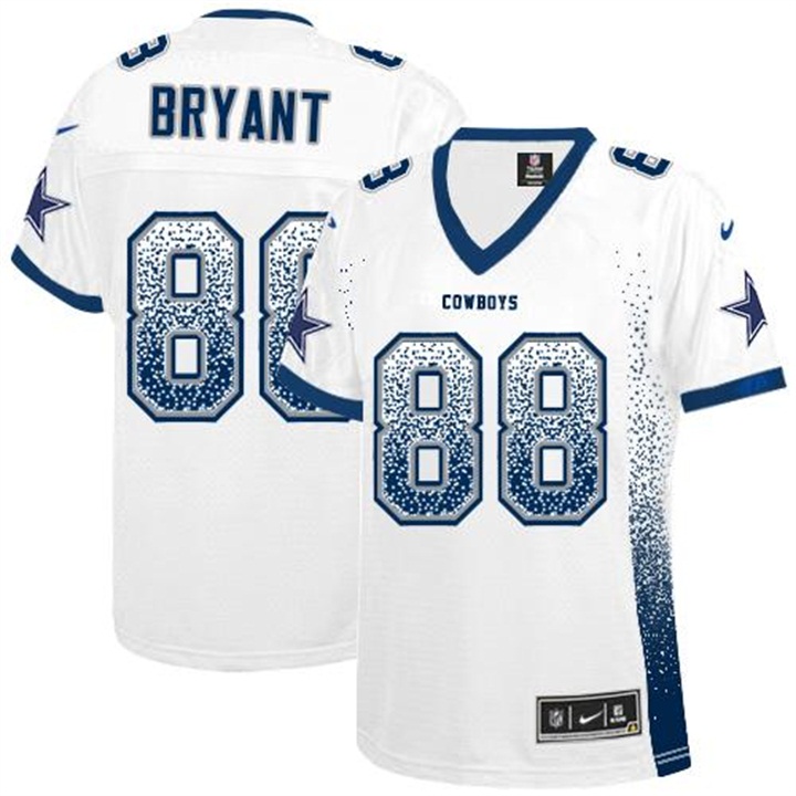 Womens Dallas Cowboys #88 Dez Bryant White Drift Fashion Jersey