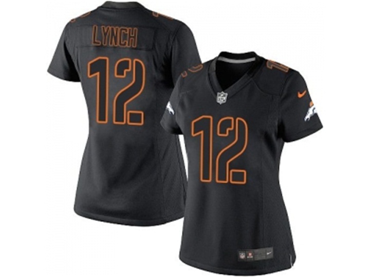 Womens Denver Broncos #12 Paxton Lynch Black Impact Limited Jersey