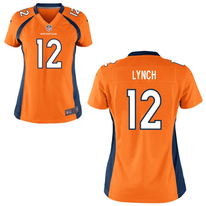 Womens Denver Broncos #12 Paxton Lynch Orange Game Jersey