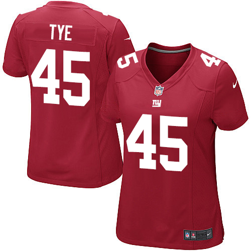 Women's New York Giants #45 Will Tye Red Game Jersey