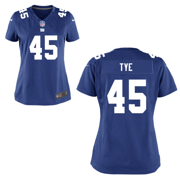 Women's New York Giants #45 Will Tye Blue Game Jersey