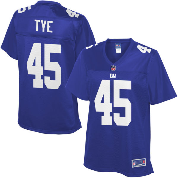 Women's New York Giants #45 Will Tye Pro Line Royal Team Color Jersey