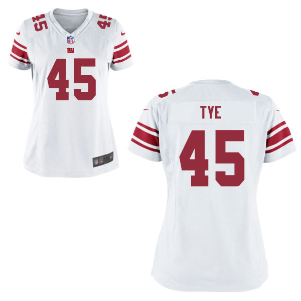 Women's New York Giants #45 Will Tye White Game Jersey