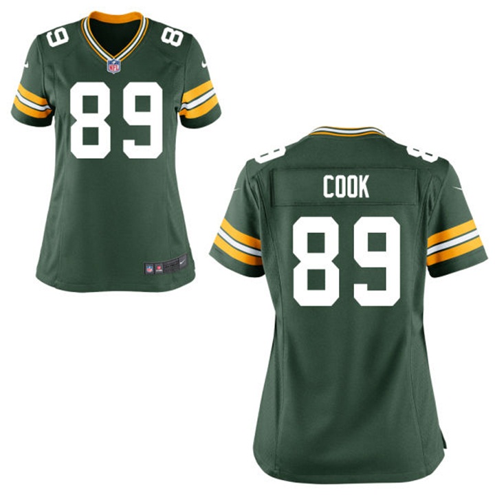 Womens Green Bay Packers #89 Jared Cook Green Game Jersey