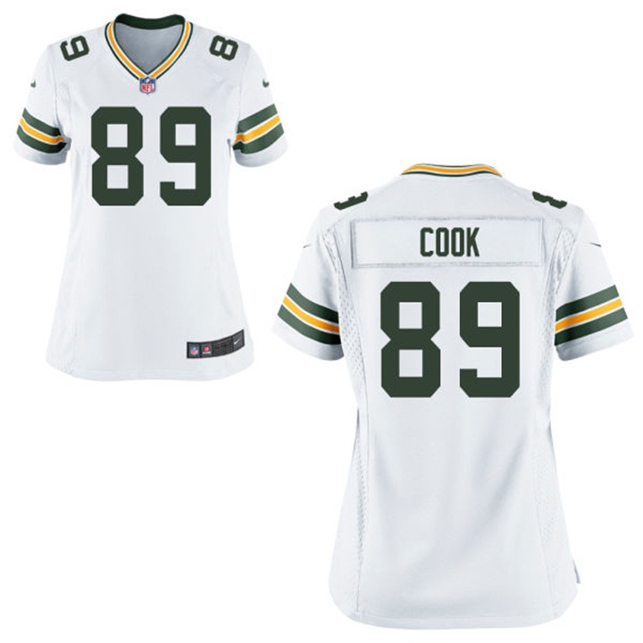 Womens Green Bay Packers #89 Jared Cook White Game Jersey