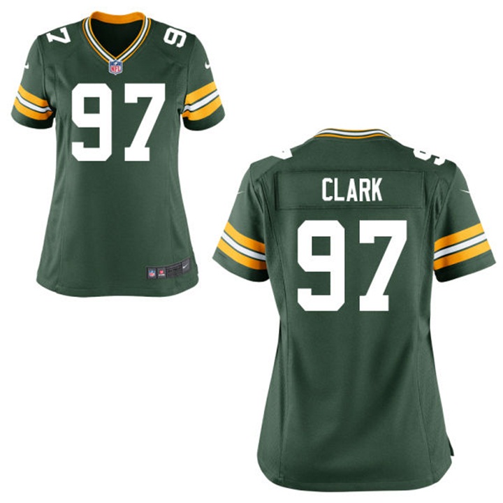 Womens Green Bay Packers #97 Kenny Clark Green Game Jersey