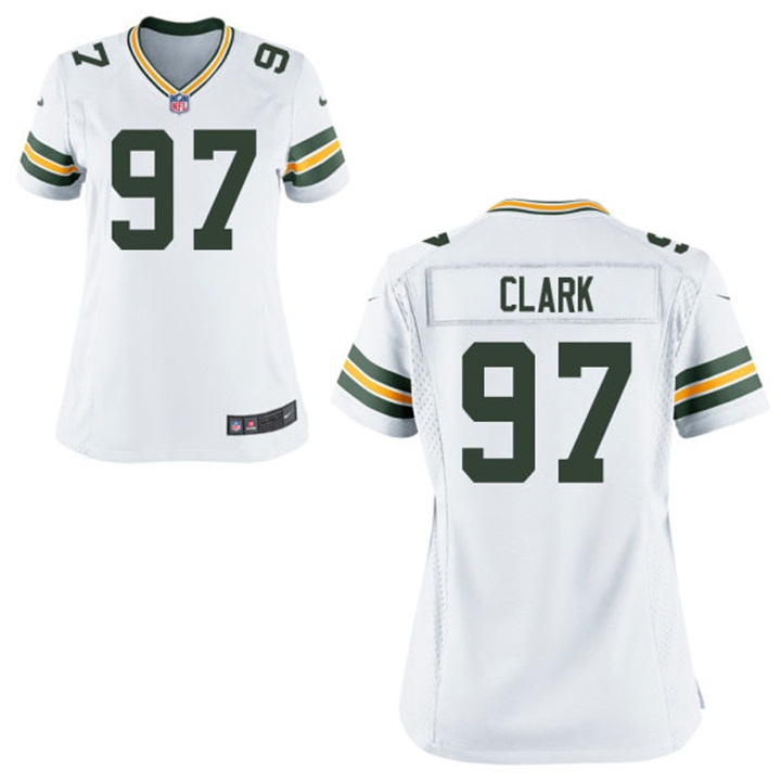 Womens Green Bay Packers #97 Kenny Clark White Game Jersey