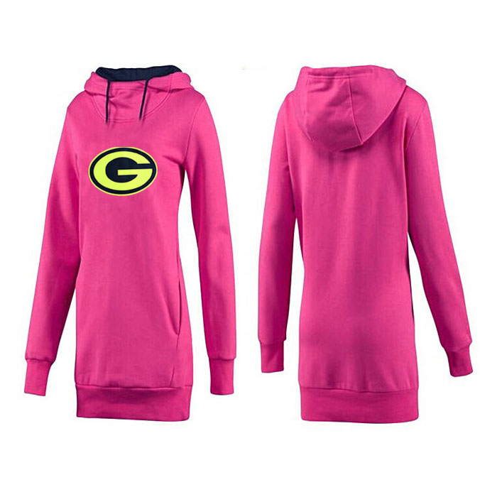 Women's Green Bay Packers Pink Mother's Day Pull Long Pullover Hoodie