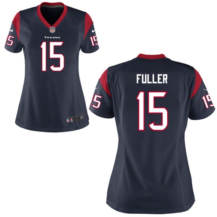 Womens Houston Texans #15 Will Fuller Navy Game Jersey