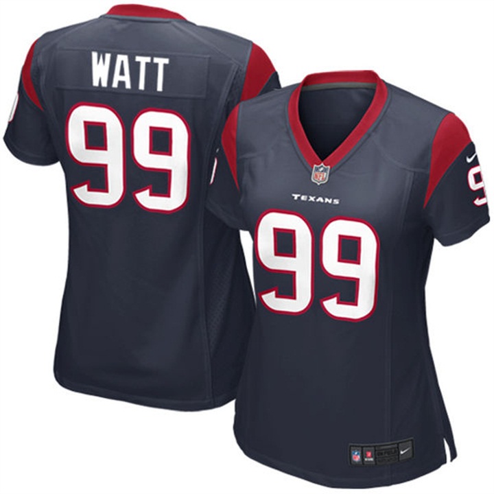 Womens Houston Texans #99 JJ Watt Navy Blue Game Jersey