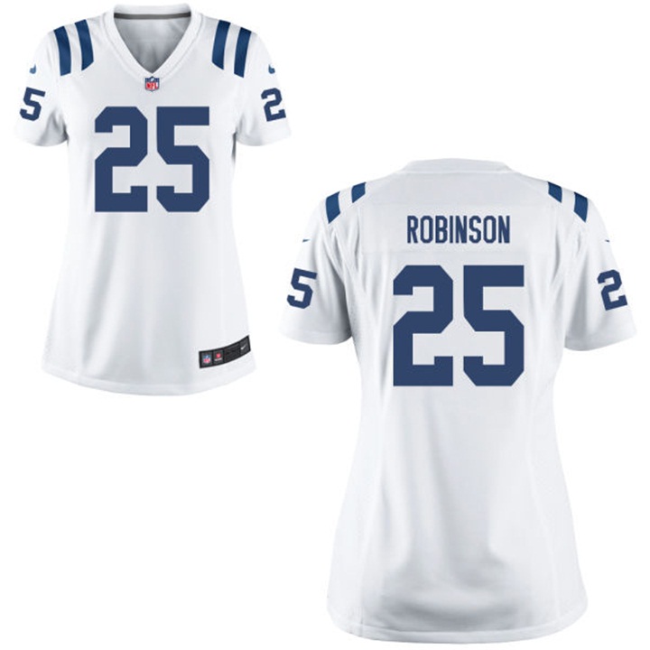 Womens Indianapolis Colts #25 Patrick Robinson White Game Jersey