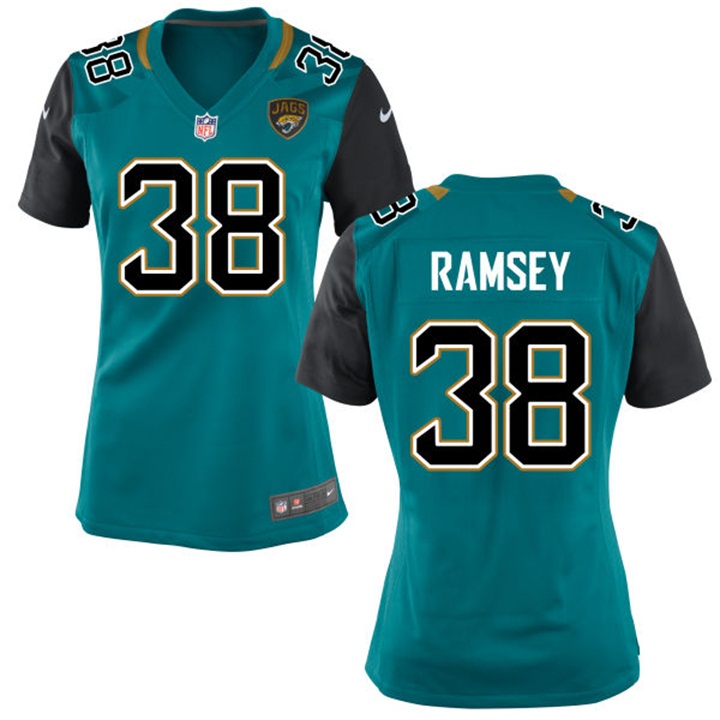 Womens Jacksonville Jaguars #38 Jalen Ramsey Teal Game Jersey