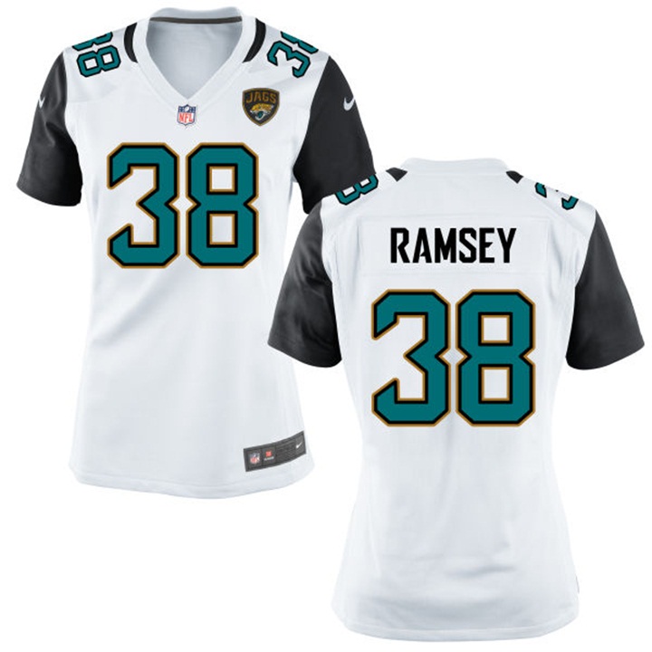 Womens Jacksonville Jaguars #38 Jalen Ramsey White Game Jersey