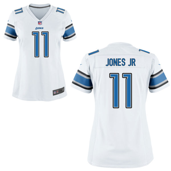 Women's Detroit Lions #11 Marvin Jones Jr White Game Jersey