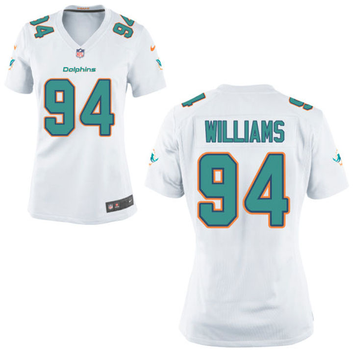 Women's Miami Dolphins #94 Mario Williams White Game Jersey