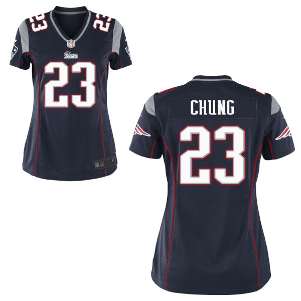 Women's New England Patriots #23 Patrick Chung Navy Game Jersey