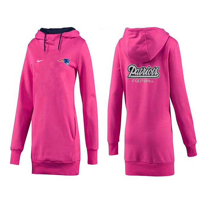 Women's New England Patriots Pink Mother's Day Pull Long Pullover Hoodie