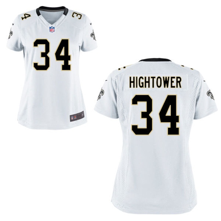 Womens New Orleans Saints #34 Tim Hightower White Game Jersey