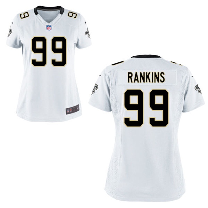 Womens New Orleans Saints #99 Sheldon Rankins White Game Jersey