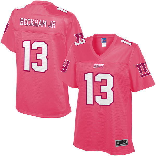 Women's New York Giants #13 Odell Beckham Jr Pink Game Jersey