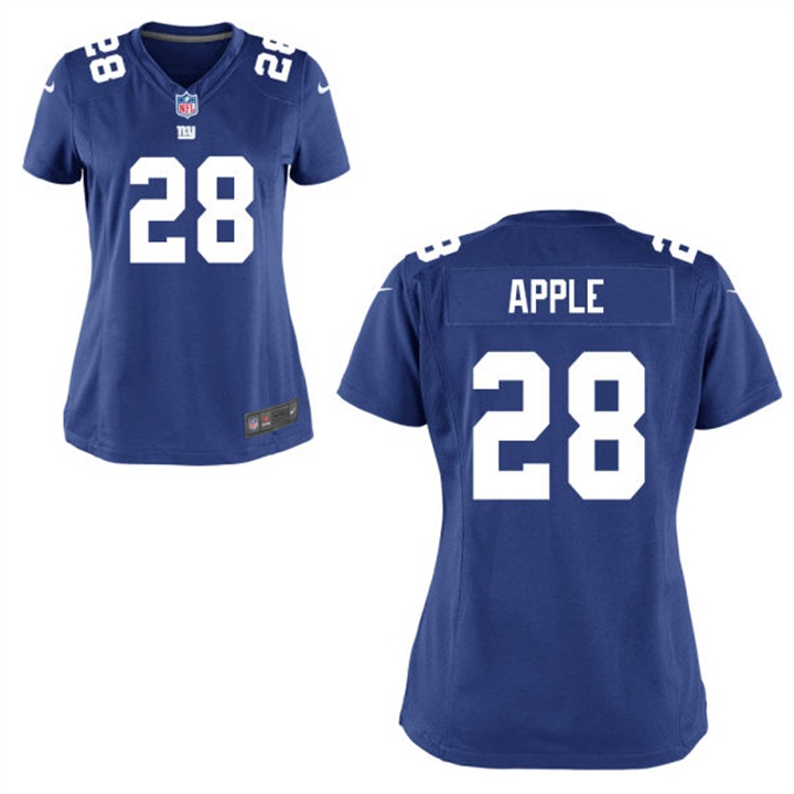 Womens New York Giants #28 Eli Apple Royal Game Jersey