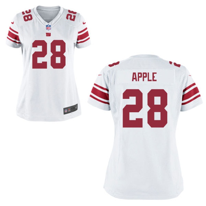 Womens New York Giants #28 Eli Apple White Game Jersey