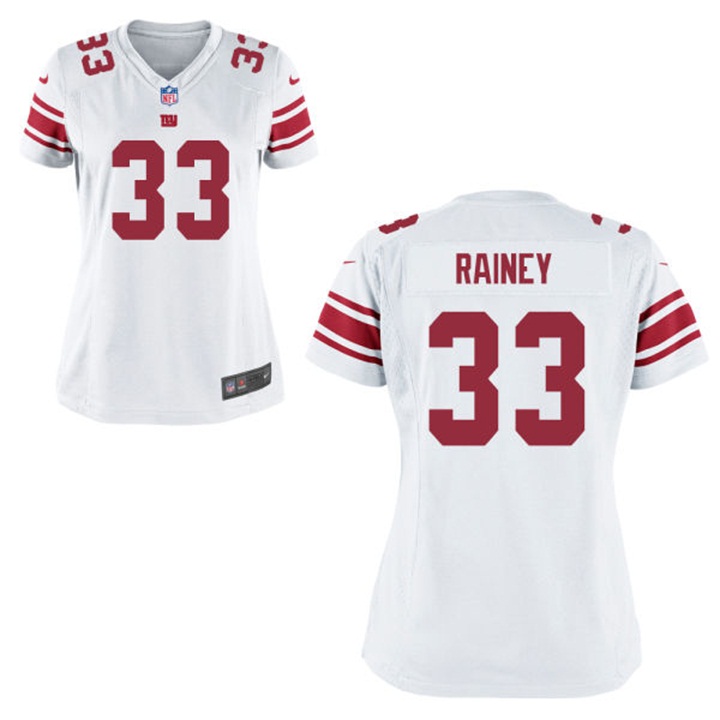 Womens New York Giants #33 Bobby Rainey White Game Jersey