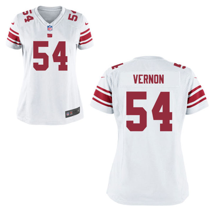 Women's New York Giants #54 Olivier Vernon White Game Jersey