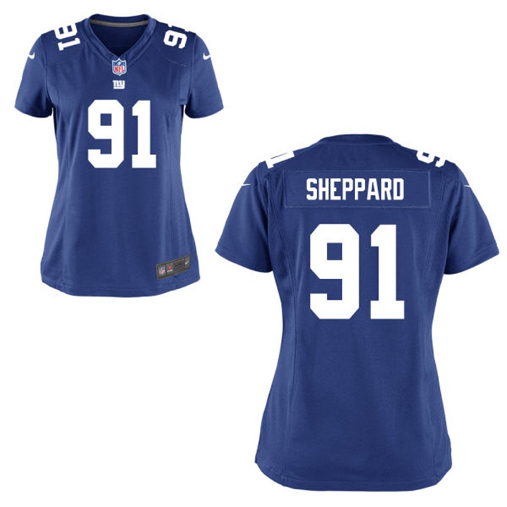 Womens New York Giants #91 Kelvin Sheppard Royal Game Jersey