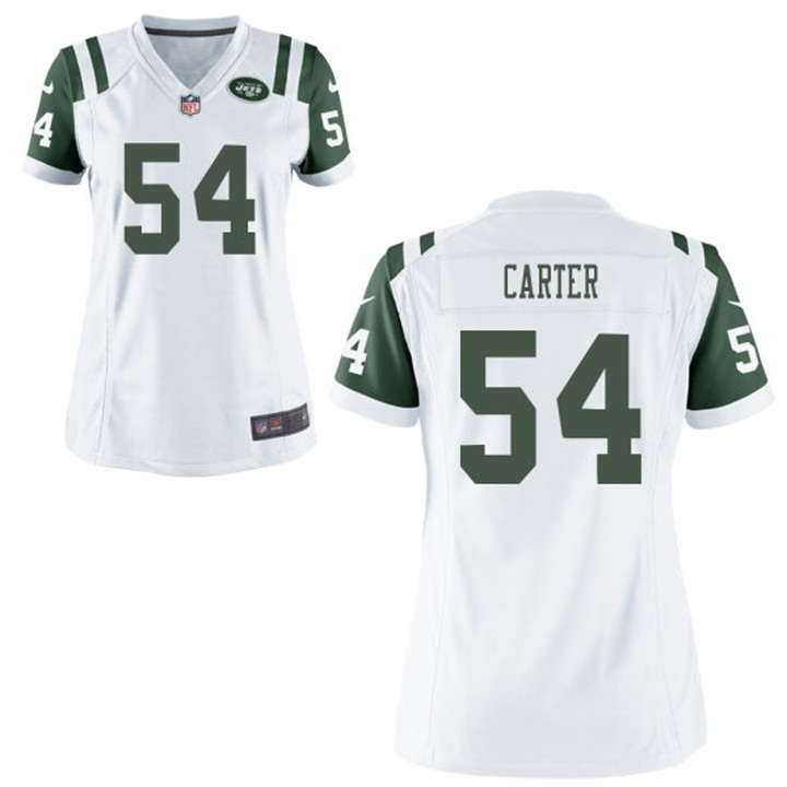 Womens New York Jets #54 Bruce Carter White Game Jersey