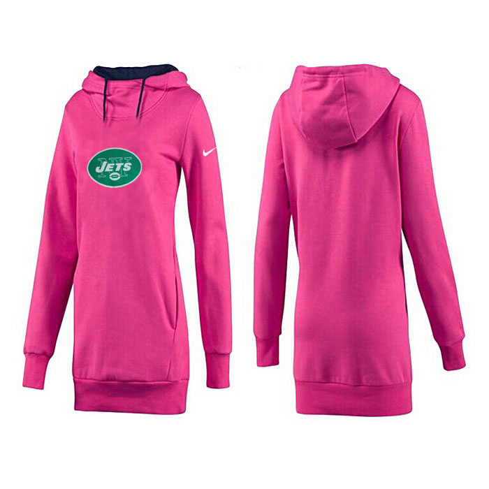 Women's New York Jets Pink Mother's Day Pull Long Pullover Hoodie