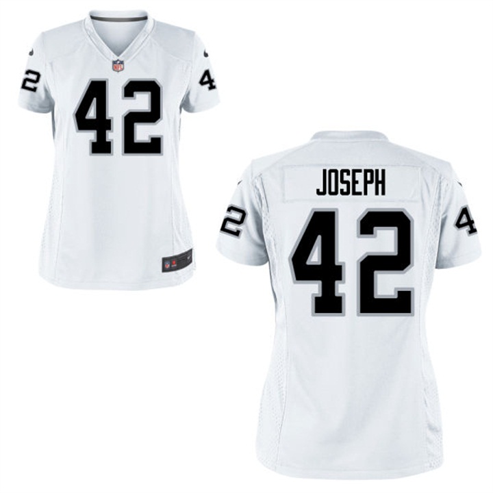 Womens Oakland Raiders #42 Karl Joseph White Game Jersey