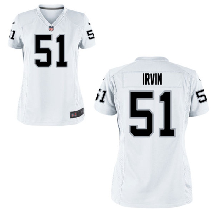 Womens Oakland Raiders #51 Bruce Irvin White Game Jersey