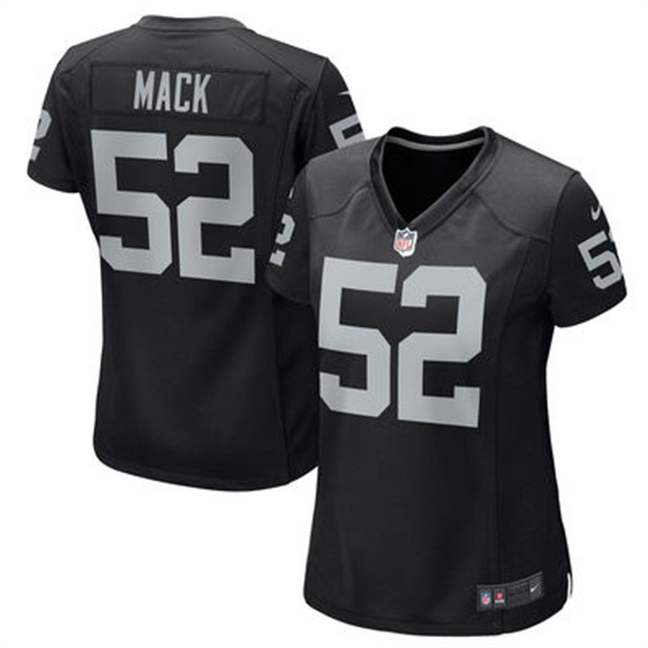 Womens Oakland Raiders #52 Khalil Mack Black Game Jersey