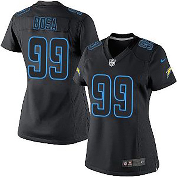 Womens San Diego Chargers #99 Joey Bosa Black Impact Limited Jersey