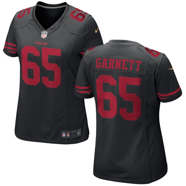 Womens San Francisco 49ers #65 Joshua Garnett Black Game Jersey