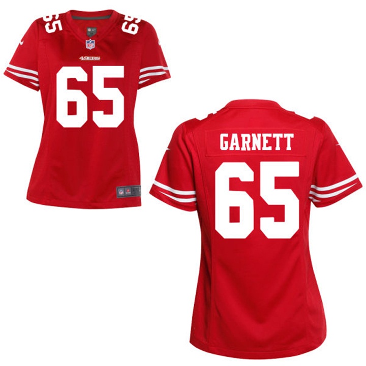 Womens San Francisco 49ers #65 Joshua Garnett Scarlet Game Jersey