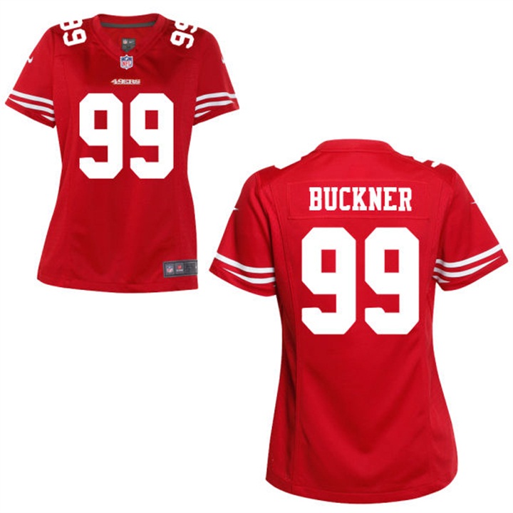 Womens San Francisco 49ers #99 Deforest Buckner Scarlet Game Jersey